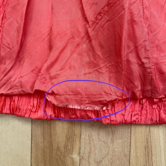 Vtg Escada Coral Red Crinkled Buttoned Jacket - Sz 38 - Picture 15 of 16